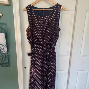 POLKA DOT SLEEVELESS DRESS